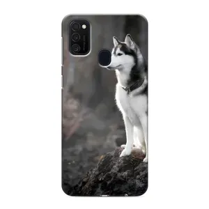 Чохол з Хаскі Samsung Galaxy M21 - (AlphaPrint) (Вірний собака)