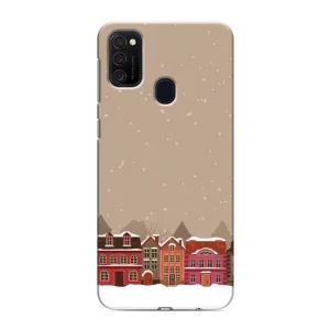 Новогодние, Праздничные Чехлы для Samsung Galaxy M21 - 2024 год (Зимний город)