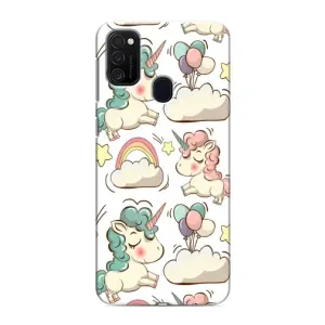 Чохол для Самсунг Гелексі M21s - (Єдинорожки - Новинки) (AlphaPrint) (Єдиноріжки)