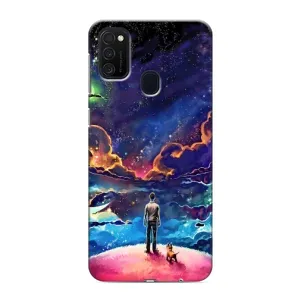 Космічні Чохли для Самсунг Гелексі M21s (VPrint) (Вид Галактики)