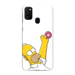 Чjхол з Сімпсонами для Samsung Galaxy M21s (VPrint) (Гомер з пончиком)