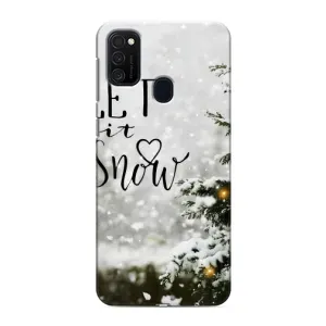 Новорічні, Святкові Чохли для Samsung Galaxy M21s - 2024 год (Let it snow)