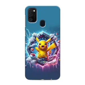 Чохол з Пікачу на Samsung Galaxy M21s (Лого Пікачу)