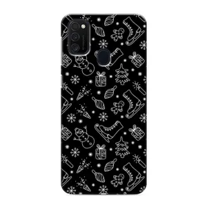 Новорічні, Святкові Чохли для Samsung Galaxy M21s - 2024 год (Новорічний фон)