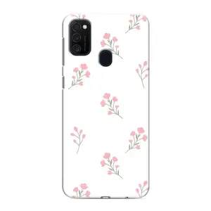 Чохол з розовим принтом для Samsung Galaxy M21s (Рожеві квіти)
