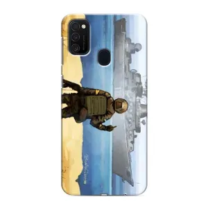 Чехол с принтом (Русский корабль...) для Самсунг М21s (AlphaPrint) (Русский корабль)
