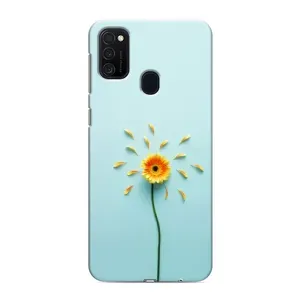 Чехлы с Цветами для Samsung Galaxy M21s (VPrint) (Желтый цветок)
