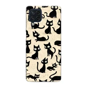 Чохол з малюнком кіт на Samsung Galaxy M22 (Чорні коти)