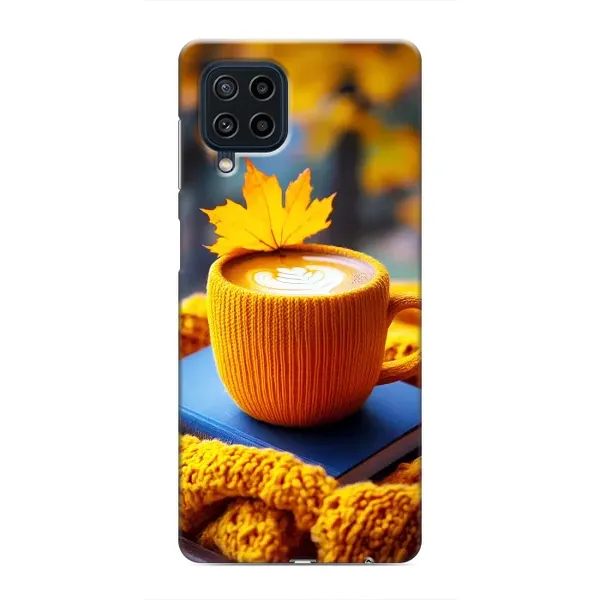 Чехол с принтом «Кофе на желтом пледе» для Samsung Galaxy M22