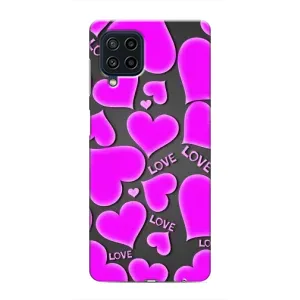 Чехлы для любимой на Самсунг Ґелексі М22 (VPrint) (Pink hearts)