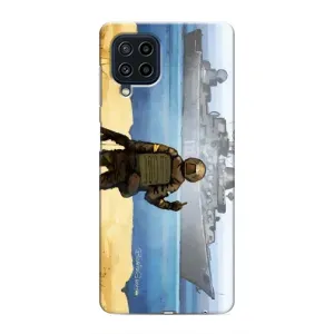 Чехол с принтом (Русский корабль...) для Самсунг М22 (AlphaPrint) (Русский корабль)