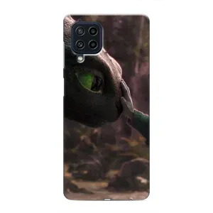 Чехол как приручить дракона на Samsung Galaxy M22 (Сцена с драконом)