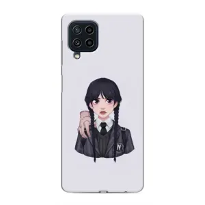 Чехлы Венсдей на Samsung Galaxy M22 Уэнсдей (AlphaPrint) (Уэнздей и Вещь)