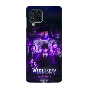 Чехол с дизайном Венздей 2 на Samsung Galaxy M22 (Фиолетовая магия Уэнздей)