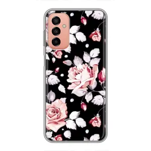 Чехлы с Цветами для Samsung Galaxy M23 (5G) (VPrint) (Цветочки на черном)