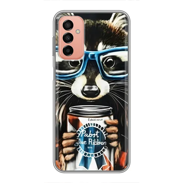 Чехол с принтом «Енот с банкой» для Samsung Galaxy M23 (5G)