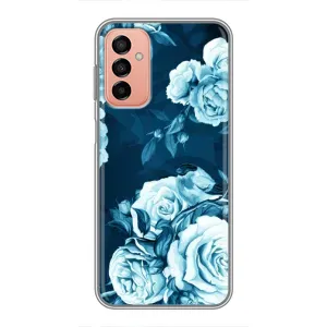 Чехлы (ART) Цветы на Samsung Galaxy M23 (5G) (VPrint) (Голубые Бутоны)