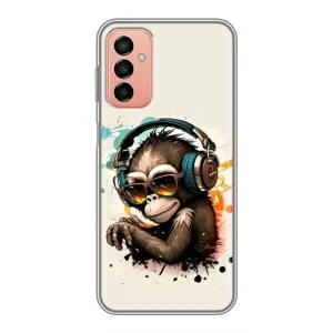 Чохол з Мавпами Samsung Galaxy M23 (5G) - (AlphaPrint) (Макака в навушниках)