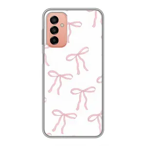 Чохол з бантиками на Samsung Galaxy М23 (5G) (Рожеві бантики)