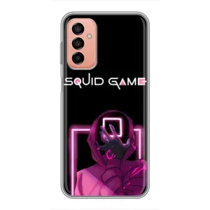 Чехол Гра в кальмара для Samsung Galaxy M23 (5G) (Неоновый охранник игры)