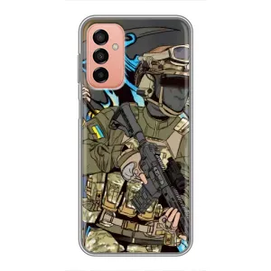 Чехлы с картинкой ЗСУ для Samsung Galaxy M23 (5G) (AlphaPrint) (Воїн ЗСУ)