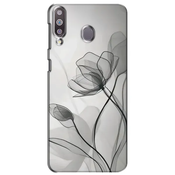 Чехол с принтом «Черные цветы» для Samsung Galaxy M30 (M305)