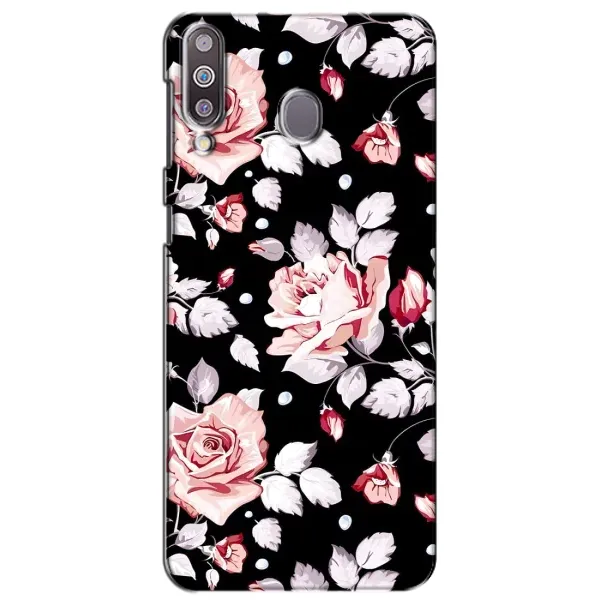 Чехол с принтом «Цветочки на черном» для Samsung Galaxy M30 (M305)