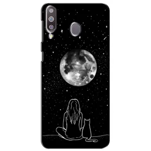 Чохол з малюнком кіт на Samsung Galaxy M30 (M305) (Дівчина з котом)