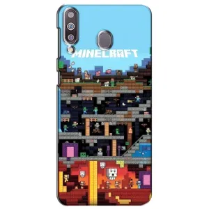 Чохол Майнкрафт на Samsung Galaxy M30 (M305) (AlphaPrint) Minecraft (фон Minecraft)