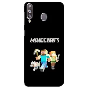 Чохол Майнкрафт на Samsung Galaxy M30 (M305) (AlphaPrint) Minecraft (герої Minecraft)