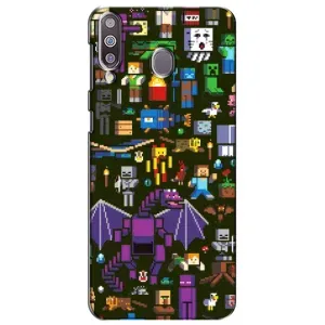 Чохол Майнкрафт на Samsung Galaxy M30 (M305) (AlphaPrint) Minecraft (Колаж Майнкрафт)