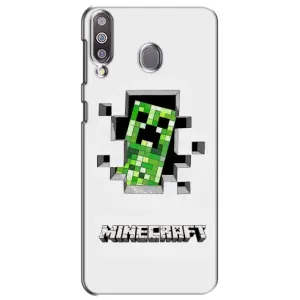 Чохол Майнкрафт на Samsung Galaxy M30 (M305) (AlphaPrint) Minecraft (кріпер Майнкрафт)