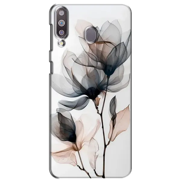 Чехол с принтом «Цветы на белом» для Samsung Galaxy M30 (M305)