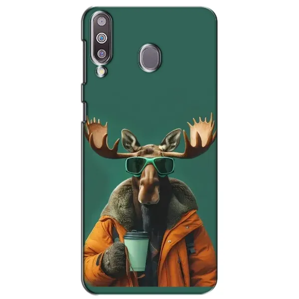 Чехол с принтом «Лось с кофе» для Samsung Galaxy M30 (M305)