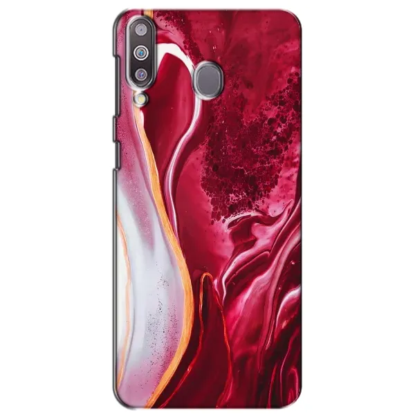Чехол с принтом «Мрамор красный» для Samsung Galaxy M30 (M305)