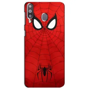 Чехол с человеком пауком для Samsung Galaxy M30 (M305) - (AlphaPrint) (Паук (Марвел))