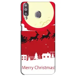Різдвяні Чохли для Samsung Galaxy M30 (M305) (VPrint) (Санта з оленями)