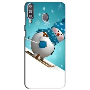 Новорічні Чохли для Самсунг Ґелексі M30 (VPrint) (Сніговик на лижах)