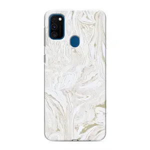 Мраморный чехол на Samsung Galaxy M30s (M307) (VPrint) (Белый мрамор)