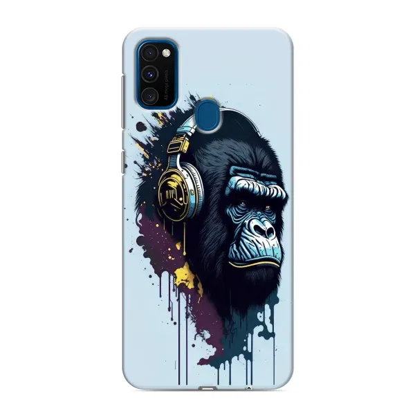 Чехол с принтом «Горилла в наушниках» для Samsung Galaxy M30s (M307)