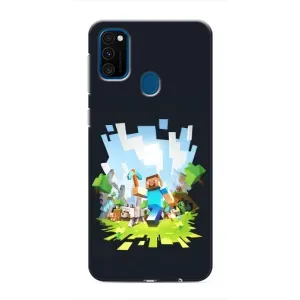 Чохол Майнкрафт на Samsung Galaxy M30s (M307) (AlphaPrint) Minecraft (персонажі Minecraft)