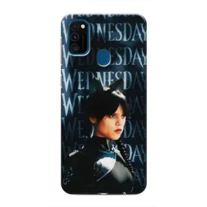 Чехлы Венсдей на Samsung Galaxy M30s (M307) Уэнсдей (AlphaPrint) (Уэнздей кошка)
