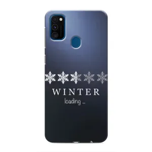 Зимні Чохли для Самсунґ Ґалаксі М30с - прозорий фон (Winter loading)