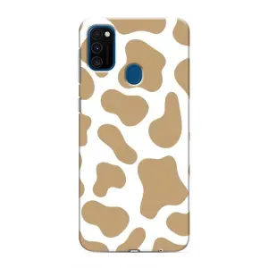 Чохол з принтом корови на Самсунг Галаксі М31 (Бежева бурьонка)