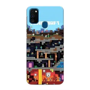 Чехол Майнкрафт на Samsung Galaxy M31 (AlphaPrint) Minecraft (фон Minecraft)