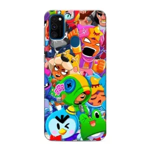 Чехлы Brawl Stars для Samsung Galaxy M31 (AlphaPrint) (Герои Бравл Старс)