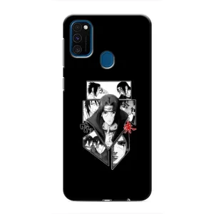 Чехлы на тему: Итачи Учиха для Samsung Galaxy M31 (AlphaPrint) (коллаж Итачи)
