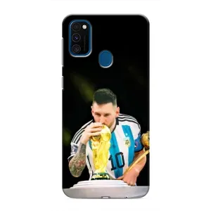 Чехлы для Samsung Galaxy M31 (Leo чемпион) (AlphaPrint) (Кубок Месси)