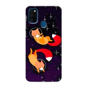 Чехлы с картинкой Лисички для Samsung Galaxy M31 (VPrint) (Лисички космонавты)