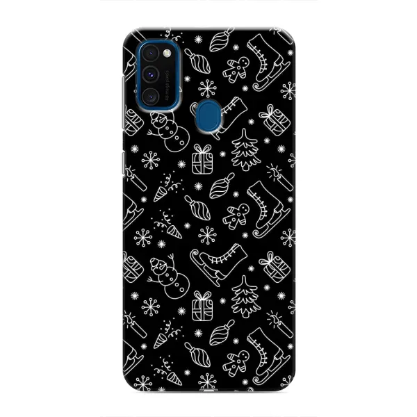 Чехол с принтом «Новогодний фон» для Samsung Galaxy M31